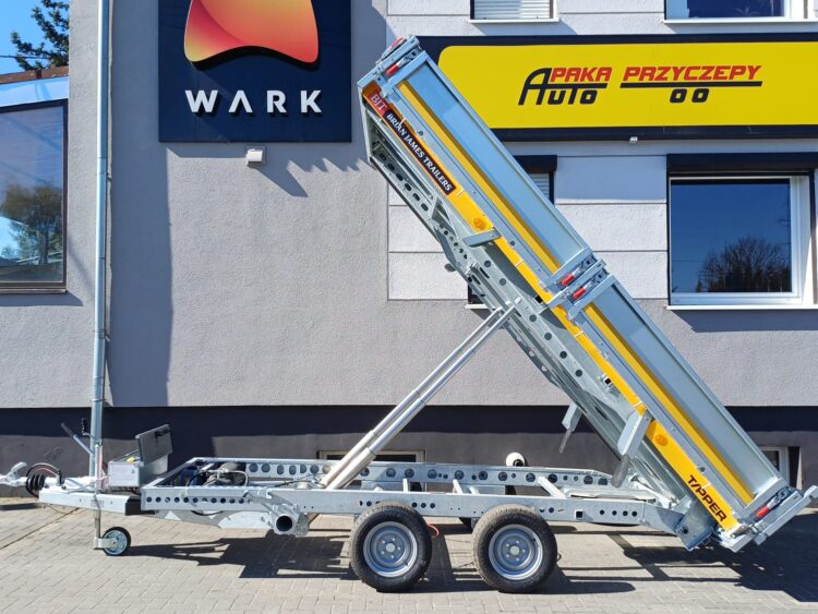 Przyczepa wywrotka Brian James Trailers Tipper-3,6 x 2,0 m, DMC 3500 – najniższa cena z ostatnich 30 dni.