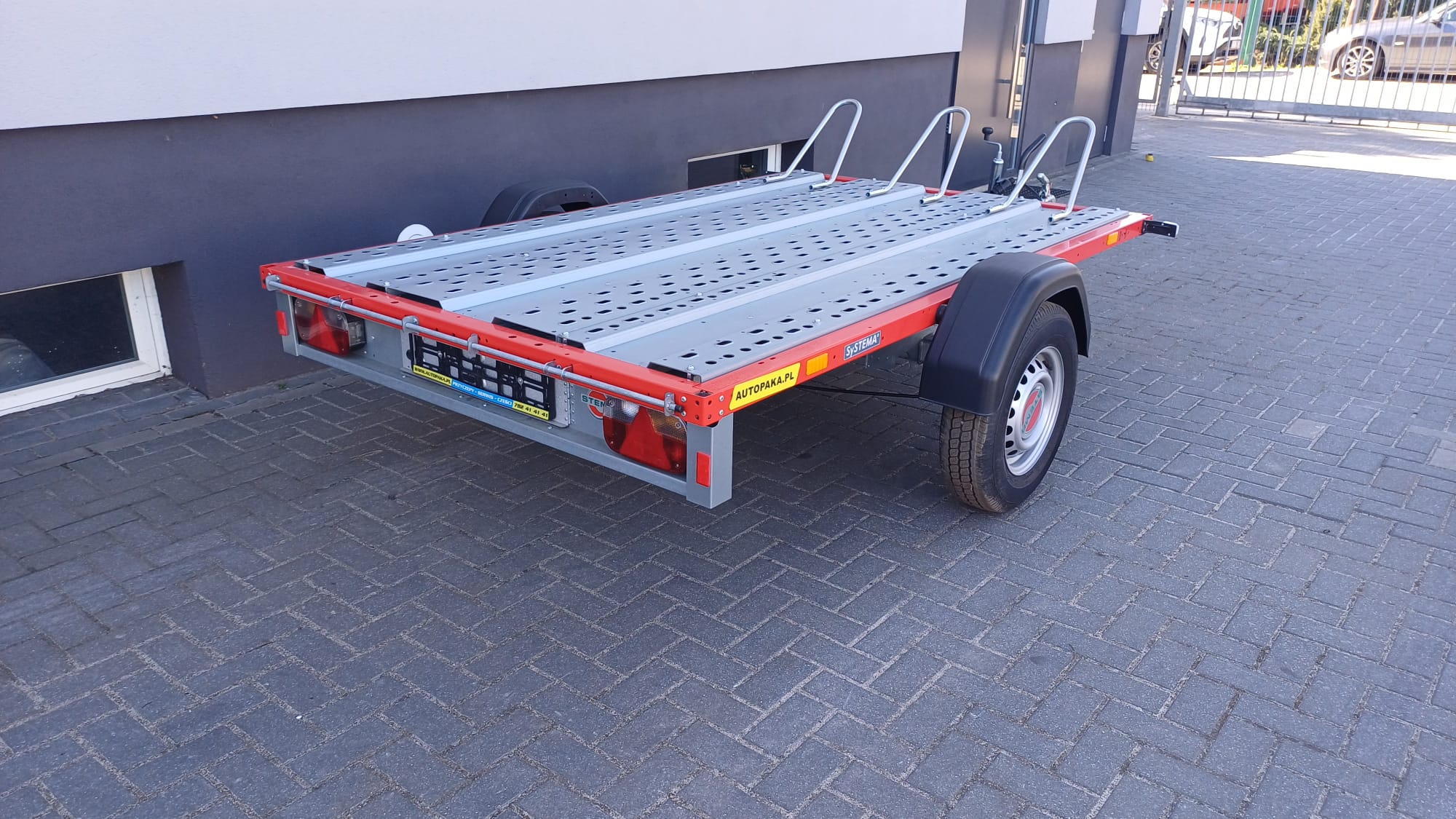 Przyczepa 2 motocykle STEMA STS WOM XT, DMC 1500 KG kg – wyprzedaż rocznika ! (Kopia)